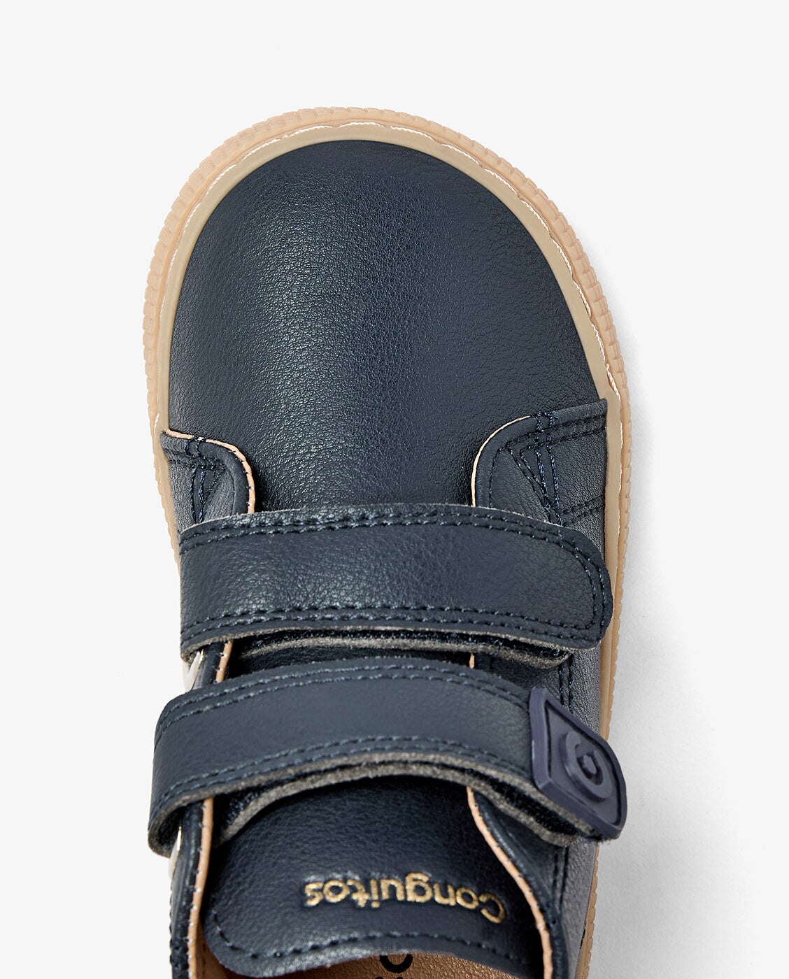 Zapatillas altas de niña con diseño barefoot y cierre adherente - Conguitos - Azul Azul-4