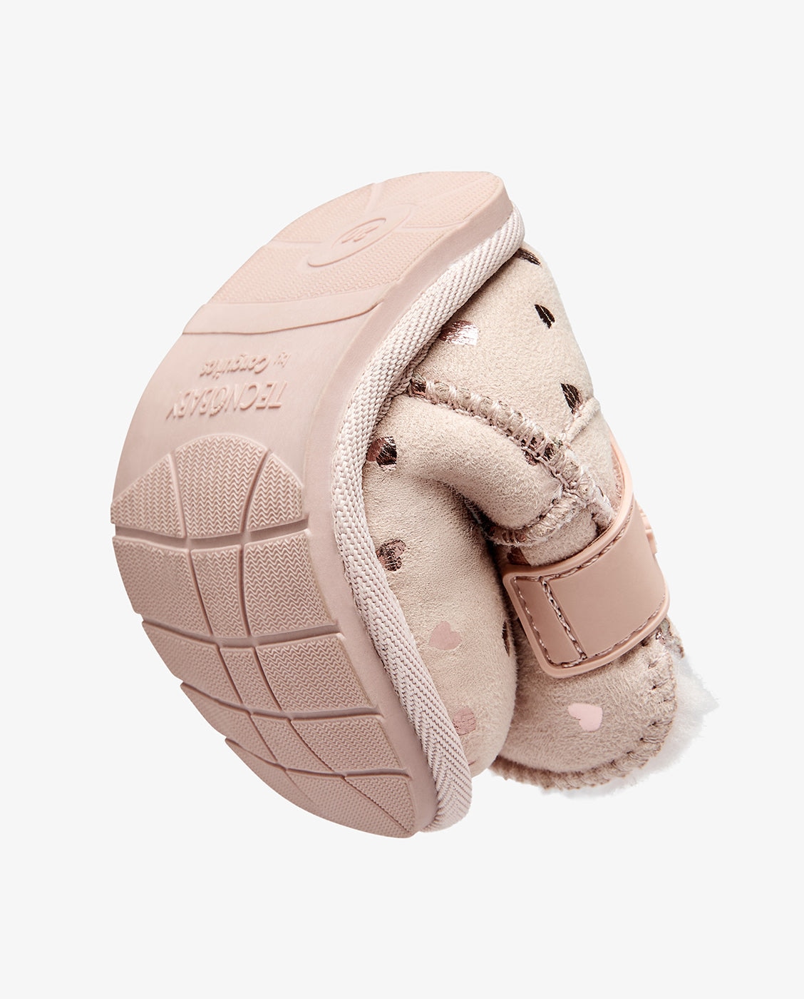 Botas de bebés estilo australiana barefoot con corazones y cierre adherente tecnobaby - Conguitos - Rosa Rosa-3