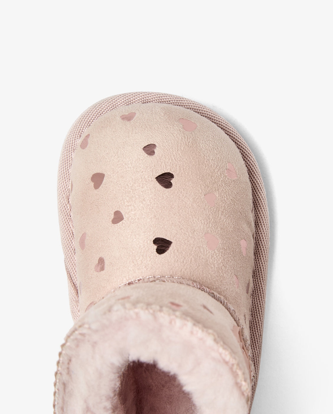 Botas de bebés estilo australiana barefoot con corazones y cierre adherente tecnobaby - Conguitos - Rosa Rosa-4