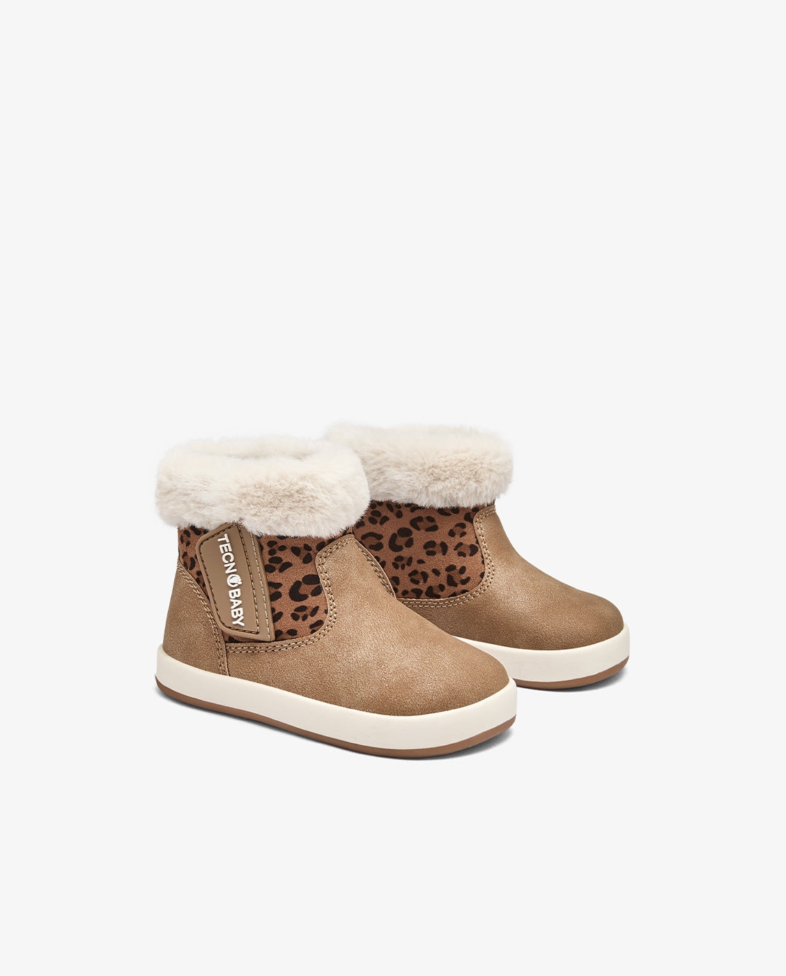 Botas de bebés barefoot estampadas con cierre adherente tecnobaby - Conguitos - Marrón claro Marrón claro-2