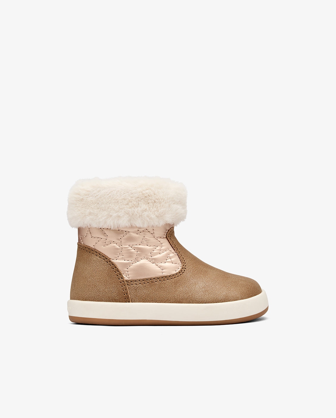 Imagen 0 de Botas de bebés barefoot con estrellas y cierre adherente tecnobaby Marrón claro