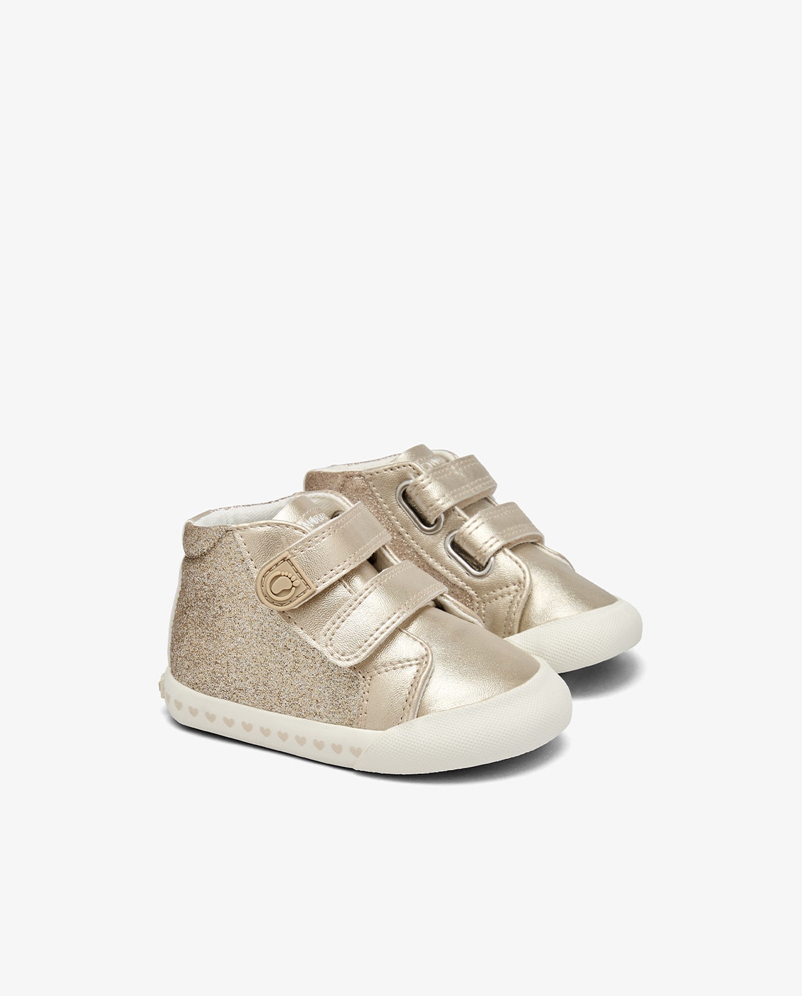 Imagen 2 de Zapatillas deportivas de bebés metalizadas de caña alta tecnobaby - Conguitos - Oro Oro