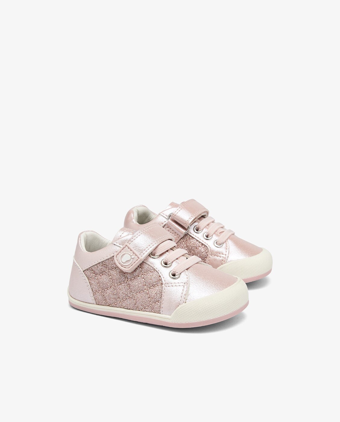 Zapatillas deportivas de bebés con destellos metalizados barefoot tecnobaby - Conguitos - Rosa Rosa-2
