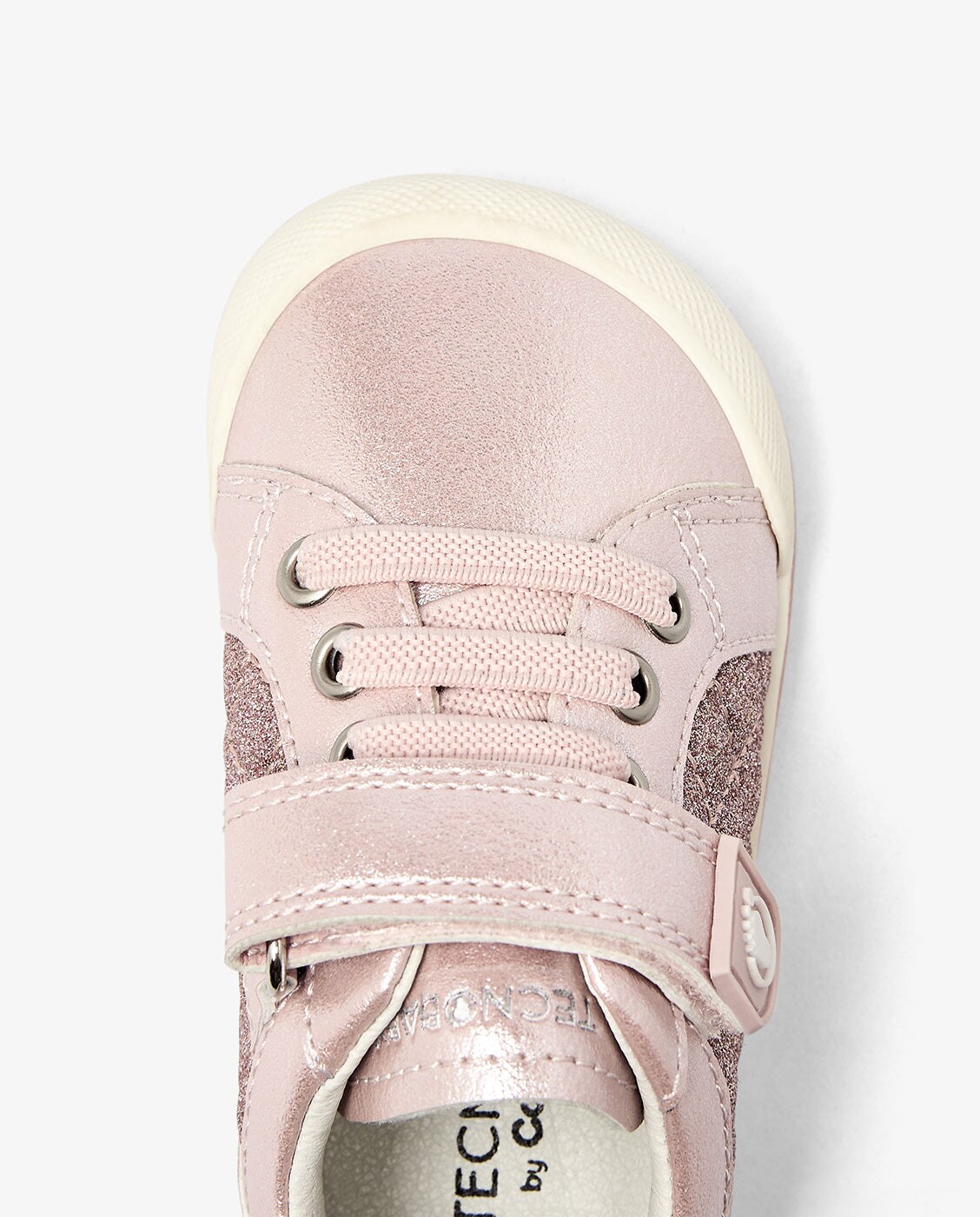 Zapatillas deportivas de bebés con destellos metalizados barefoot tecnobaby - Conguitos - Rosa Rosa-4