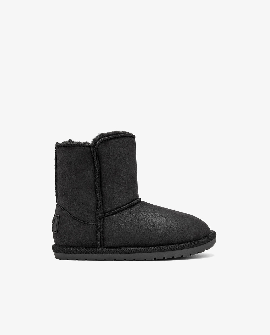 Botas de niña estilo australiana barefoot con forro de pelo b&w - Conguitos - Negro Negro-1
