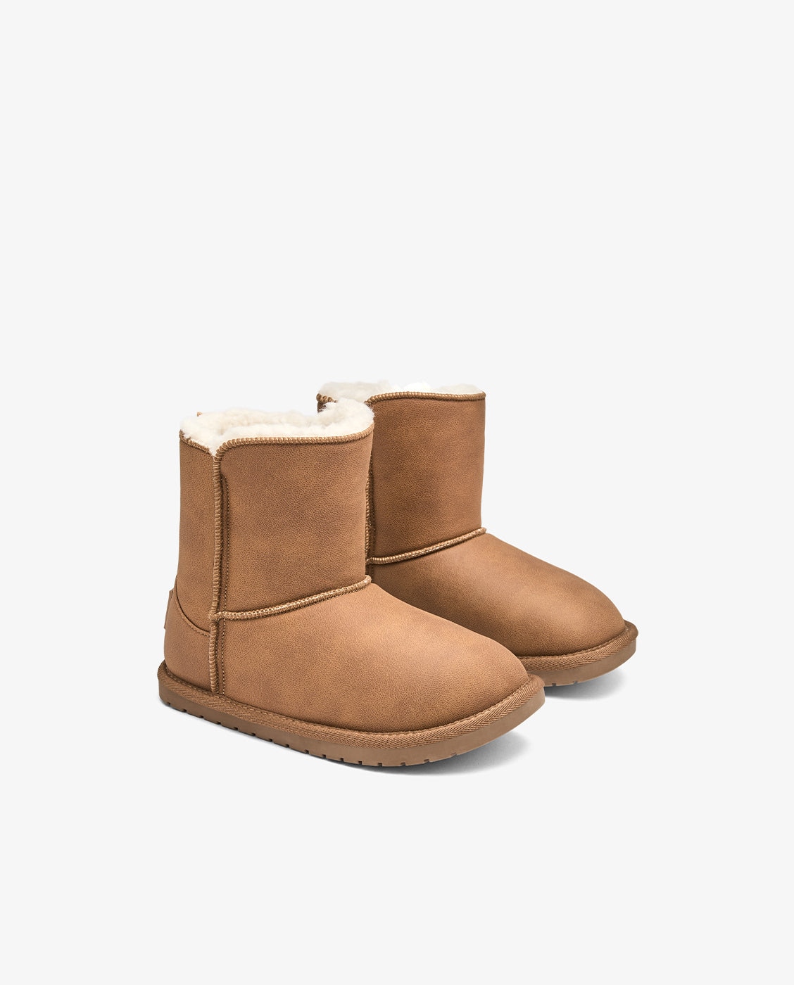 Botas de niña estilo australiana barefoot con forro de pelo b&w - Conguitos - Marrón Marrón-2