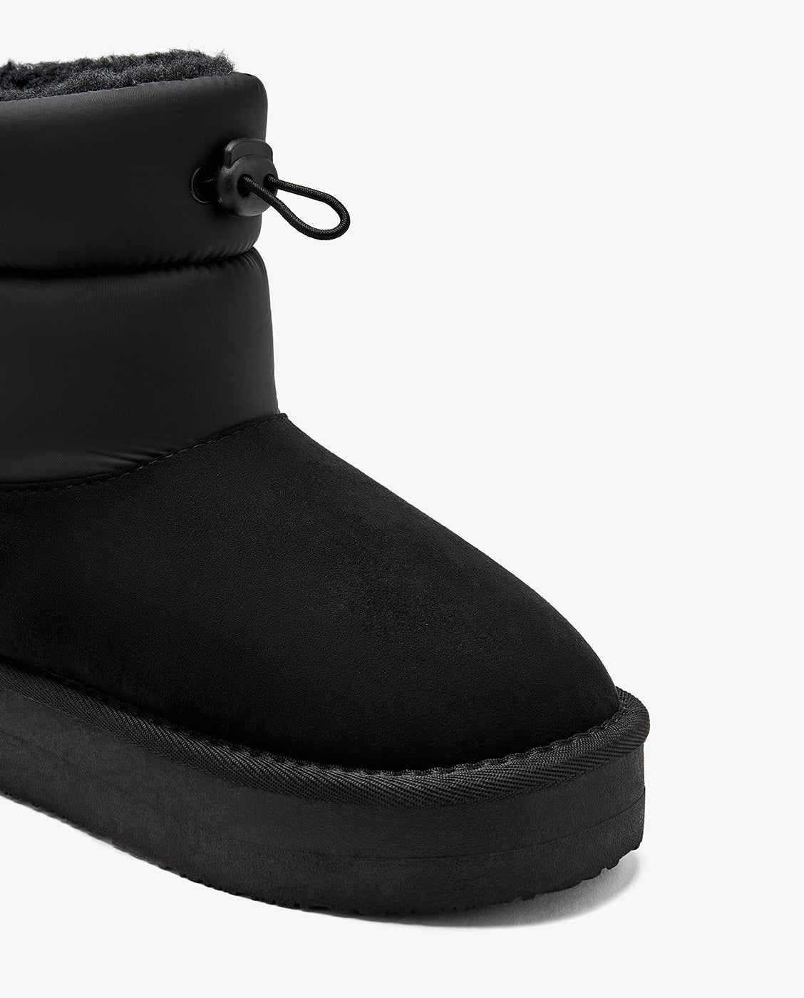 Imagen 4 de Botas australianas de niña con cordón y forro de pelo b&w - Conguitos - Negro Negro