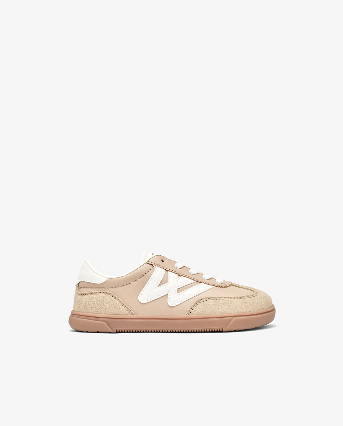 Zapatillas deportivas de niña con cordones con puntera reforzada b&w - Conguitos - Beige Beige-1