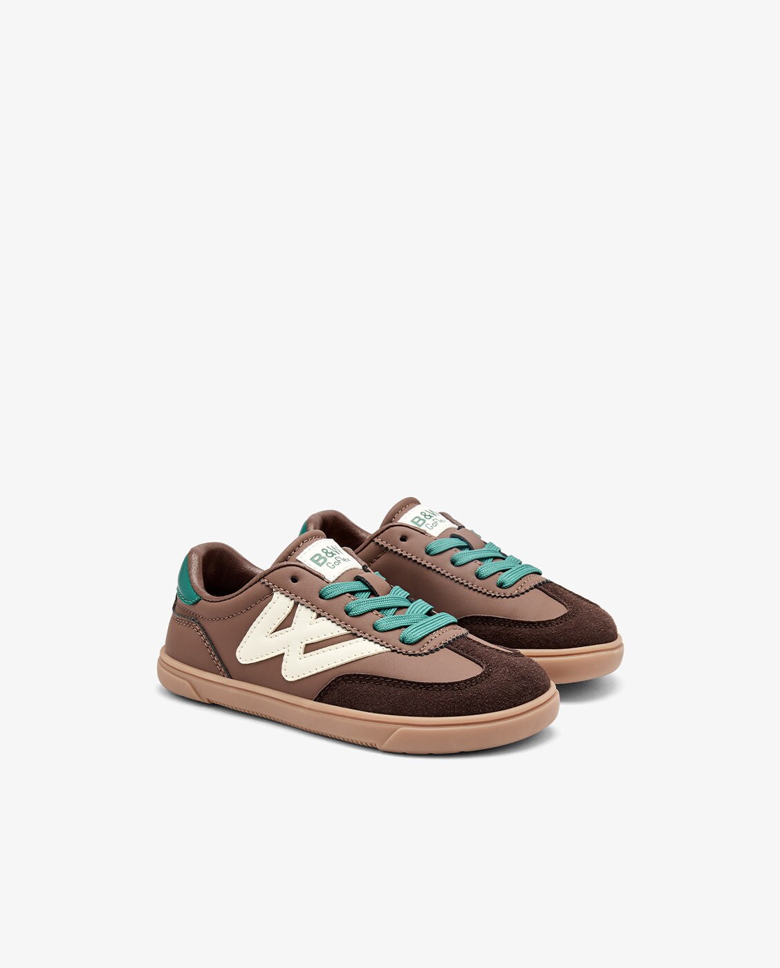 Zapatillas deportivas de niña con cordones con puntera reforzada b&w - Conguitos - Marrón Marrón-2