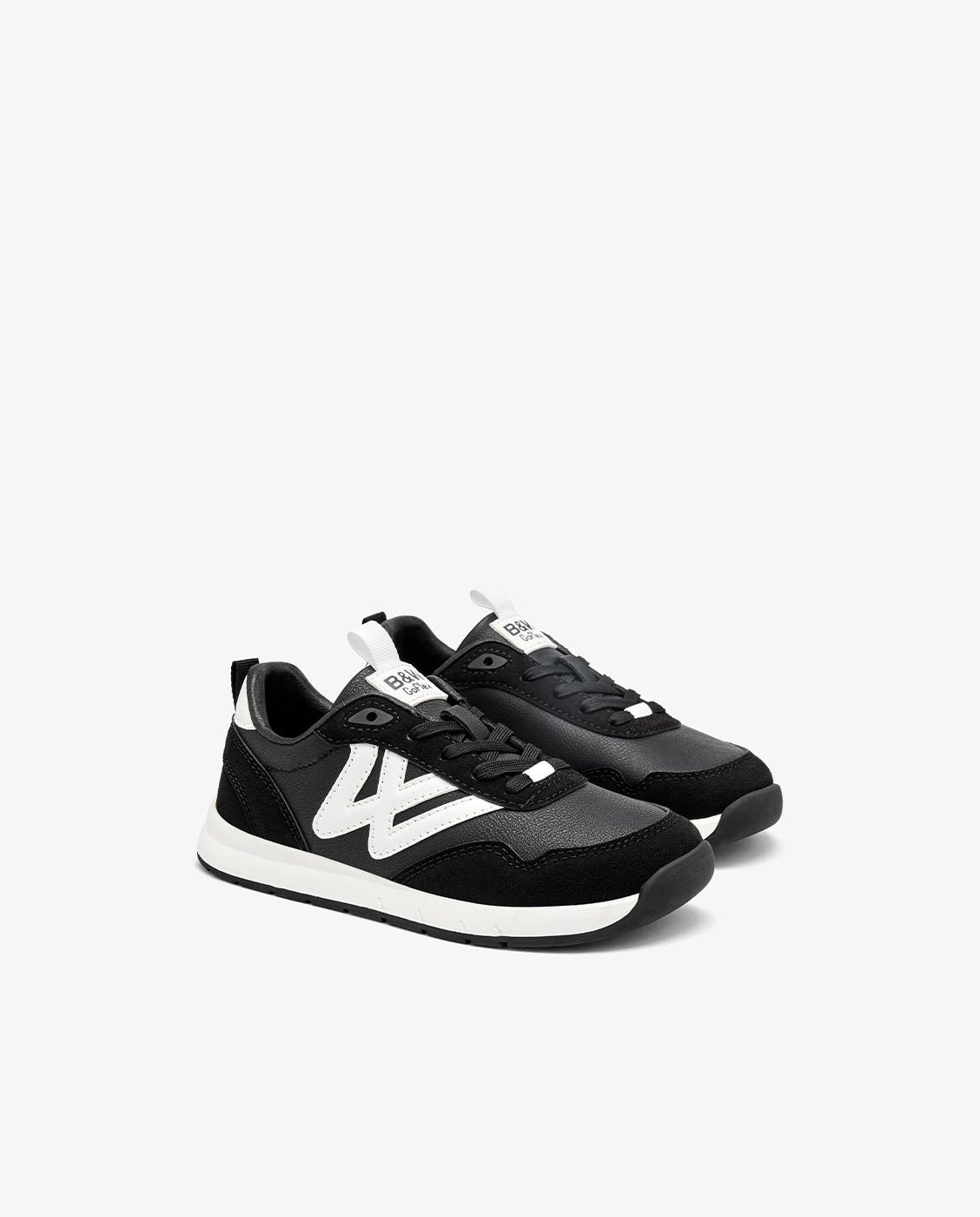 Zapatillas deportivas de niña con cordones barefoot certificadas b&w - Conguitos - Negro Negro-2