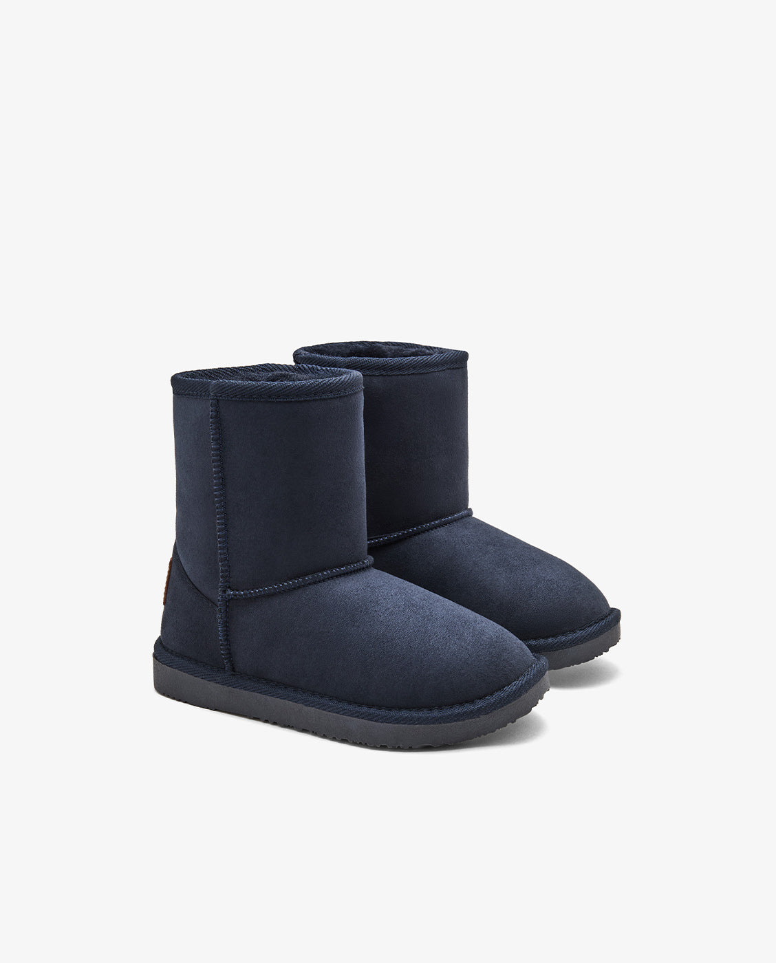 Botas de niña estilo australiana de microfibra con forro de pelo b&w - Conguitos - Azul marino Azul marino-2