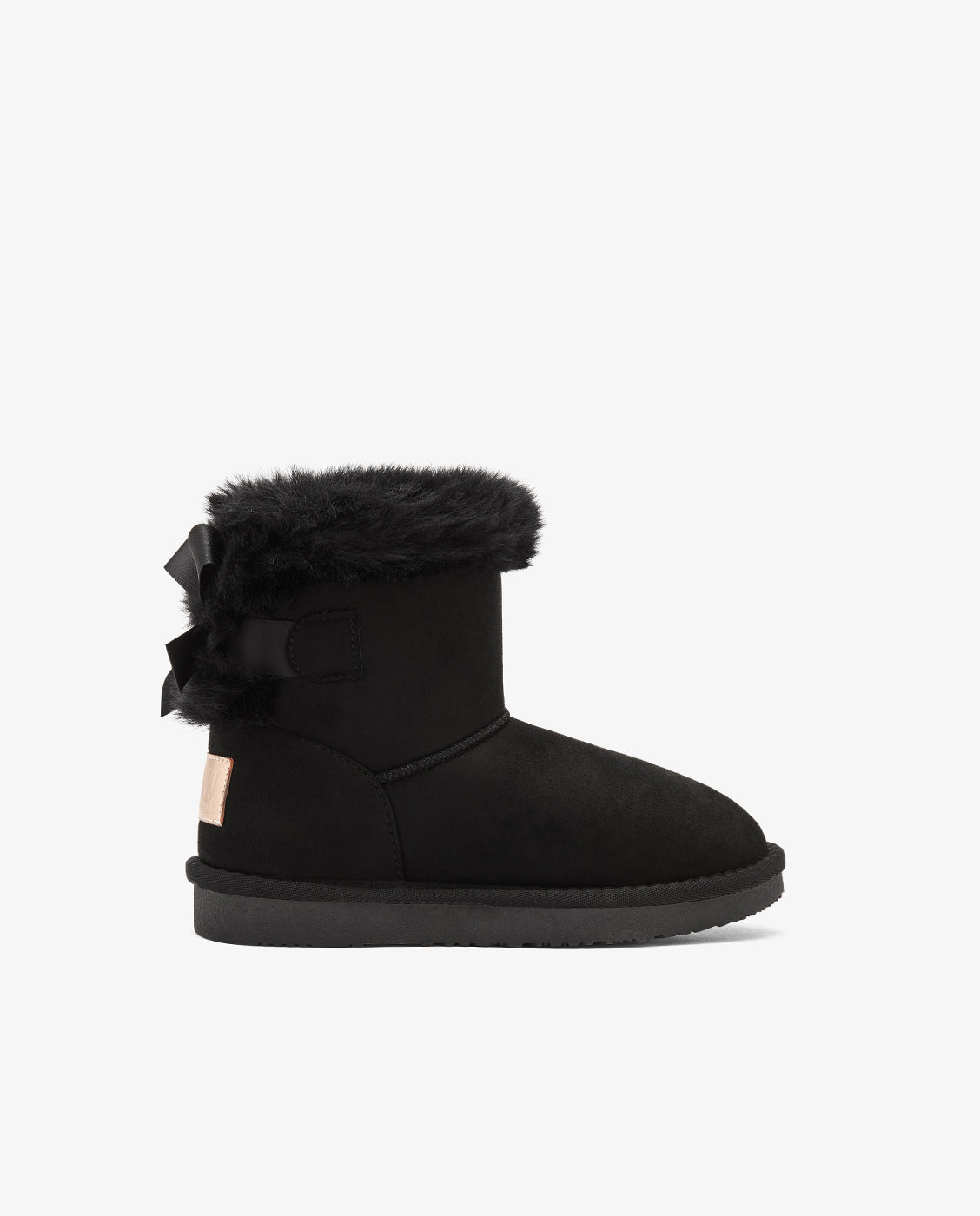 Imagen 1 de Botas de niña estilo australiana con lazo y forro de pelo b&w - Conguitos - Negro Negro