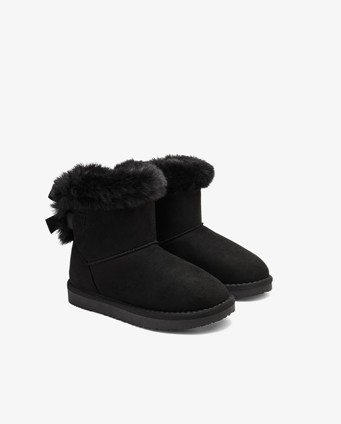 Imagen 2 de Botas de niña estilo australiana con lazo y forro de pelo b&w - Conguitos - Negro Negro
