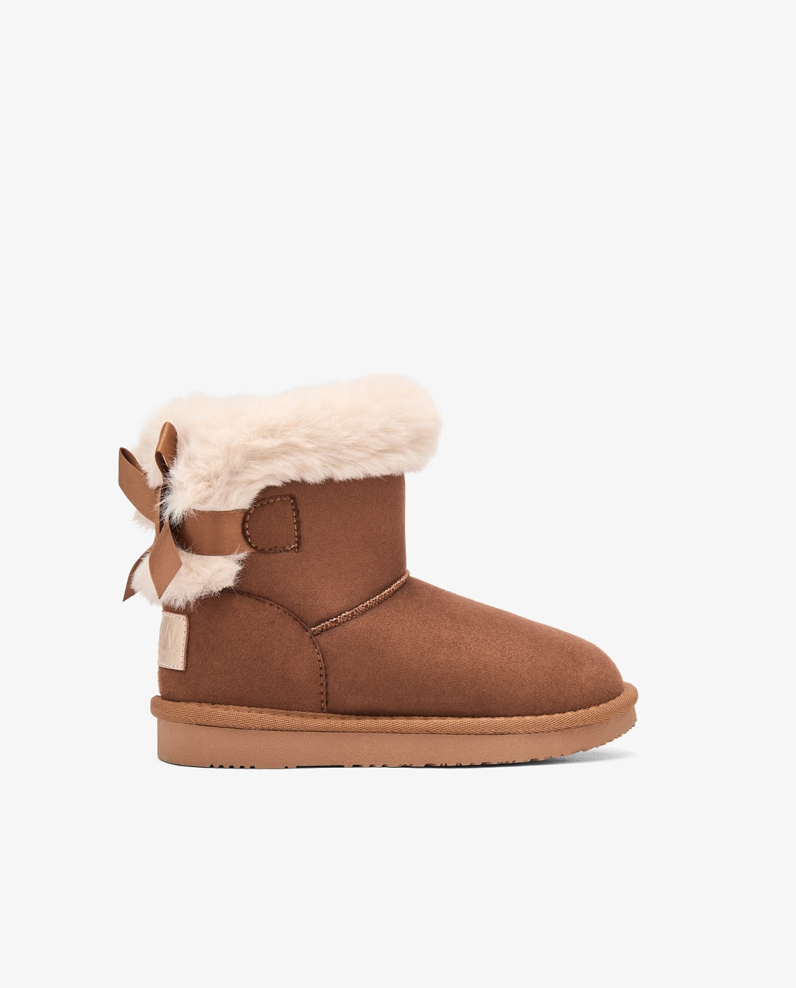 Imagen 0 de Botas de niña estilo australiana con lazo y forro de pelo b&w Marrón
