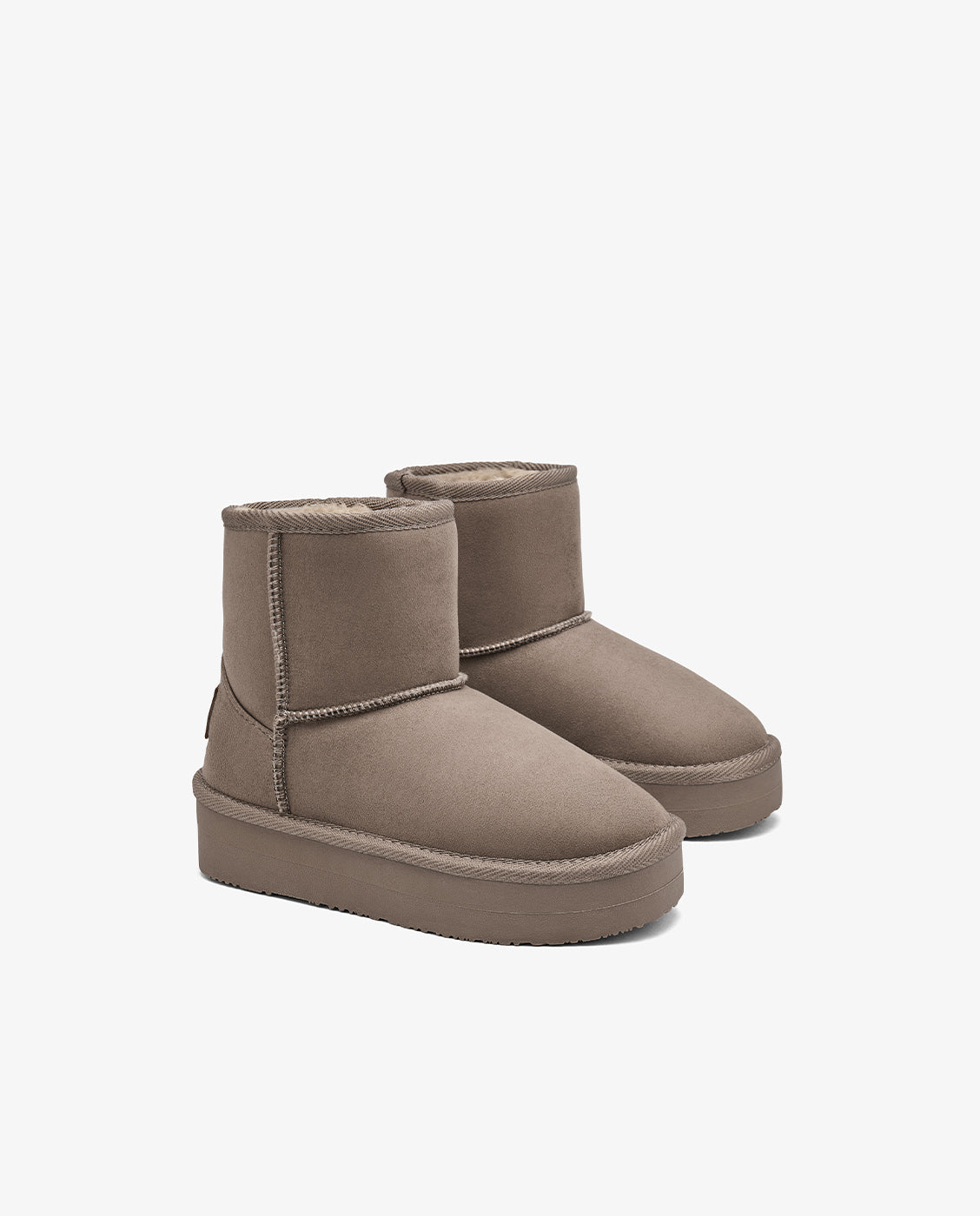 Imagen 2 de Botas australianas bajas de niña de microfibra con forro de pelo b&w - Conguitos - Topo Topo