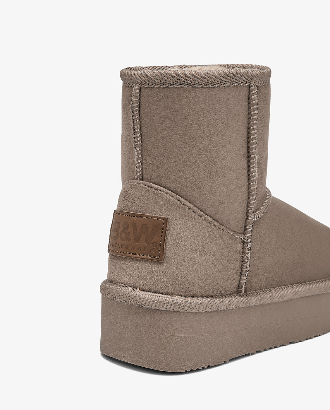 Imagen 4 de Botas australianas bajas de niña de microfibra con forro de pelo b&w - Conguitos - Topo Topo