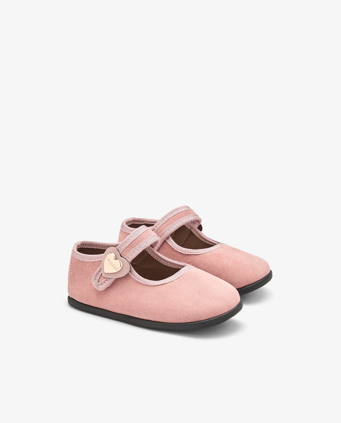 Imagen 2 de Merceditas Barefoot de niña con adorno corazón - Conguitos - Rosa Rosa
