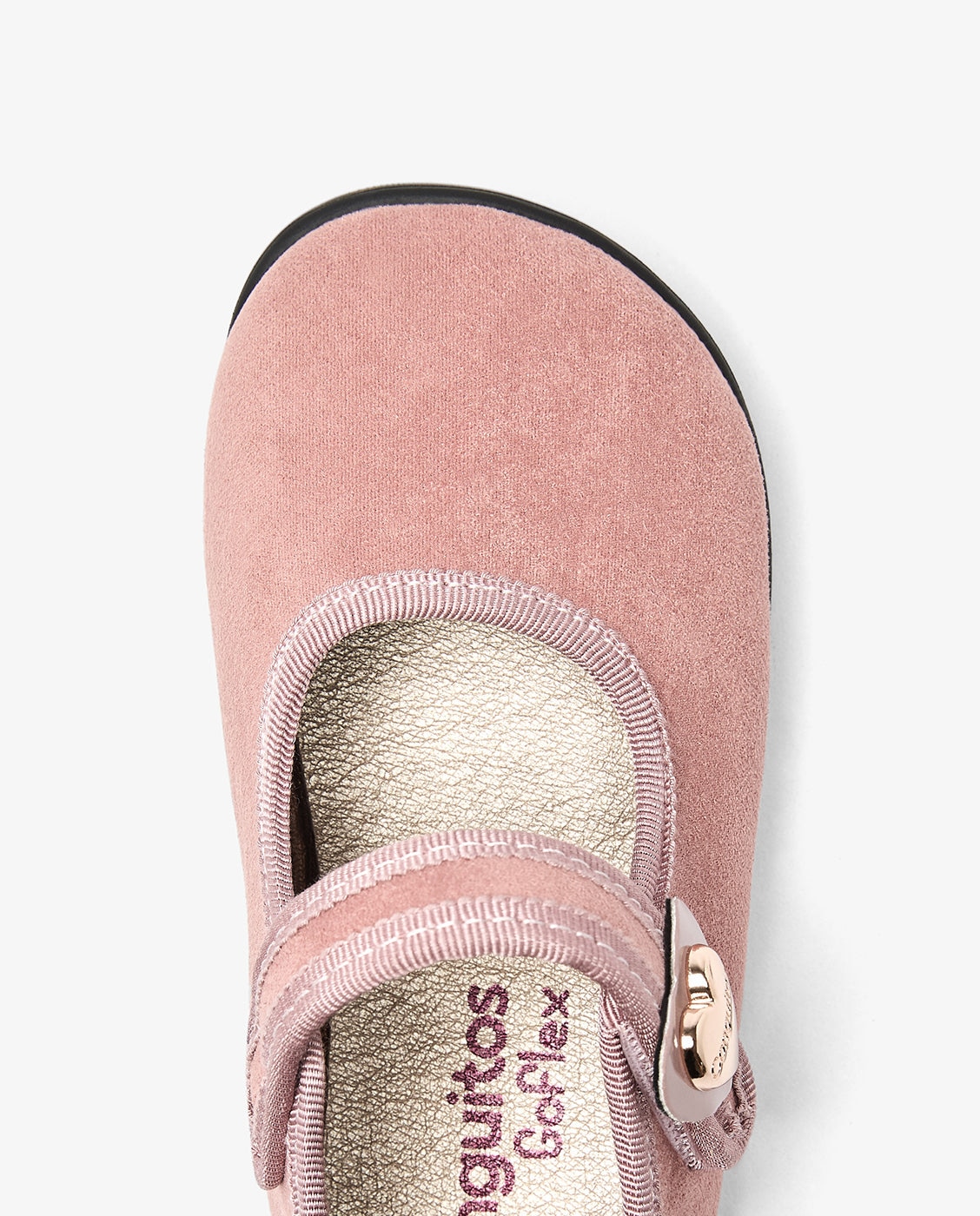 Imagen 4 de Merceditas Barefoot de niña con adorno corazón - Conguitos - Rosa Rosa