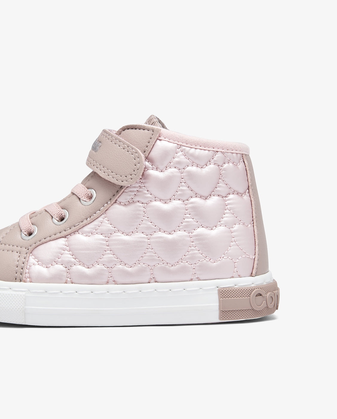 Zapatillas altas de niña con detalles de corazón y cierre adherente - Conguitos - Rosa Rosa-4