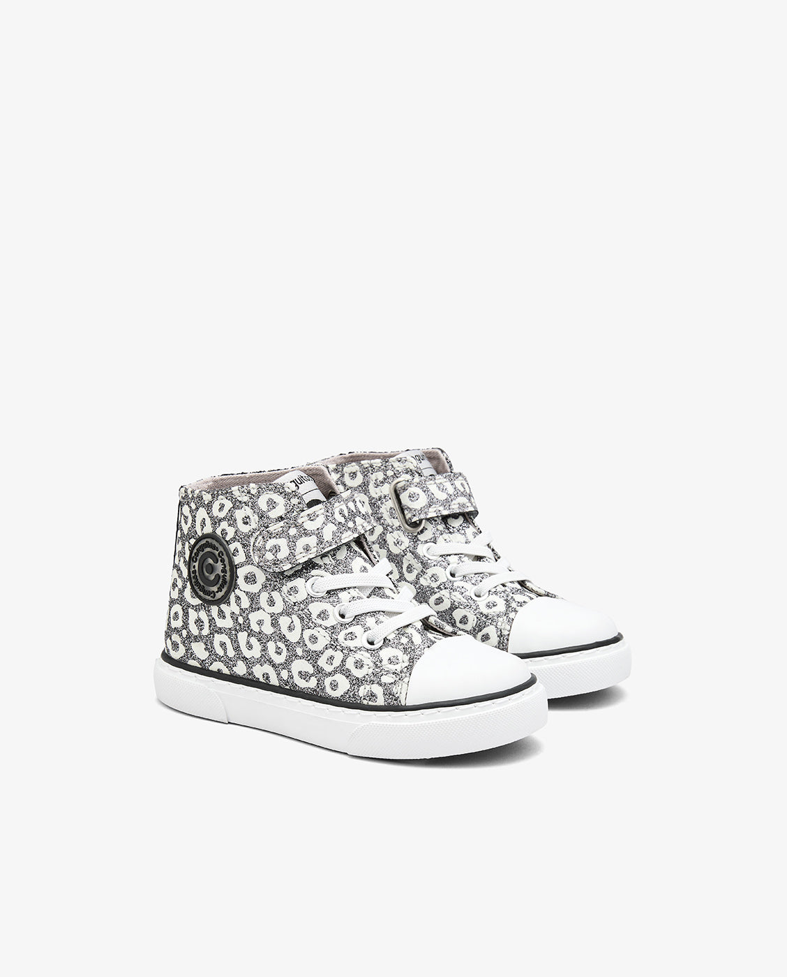 Zapatillas de niña brilla en la oscuridad altas glitter - Conguitos - Plata Plata-2