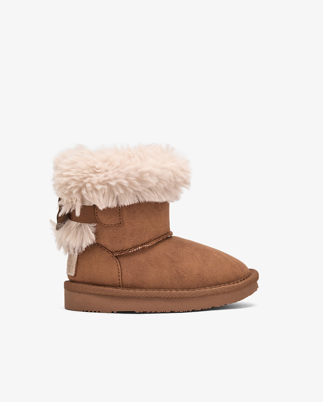 Imagen 0 de Botas de niña estilo australiana con lazo y brillos Marrón