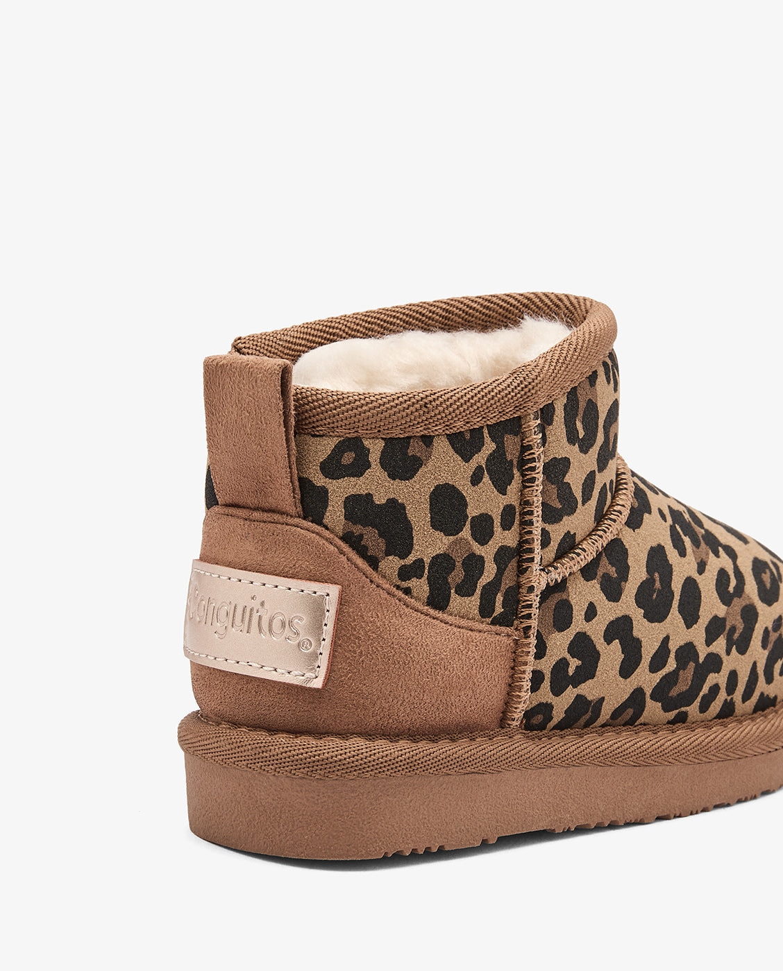 Imagen 4 de Botas de niña estilo australiana de corte bajo con brillos y forro de pelo - Conguitos - Estampado Estampado
