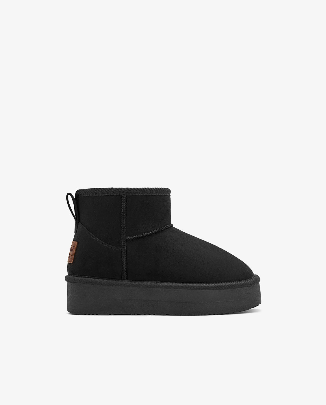 Imagen 1 de Botas australianas bajas de niña de microfibra con forro de pelo b&w - Conguitos - Negro Negro