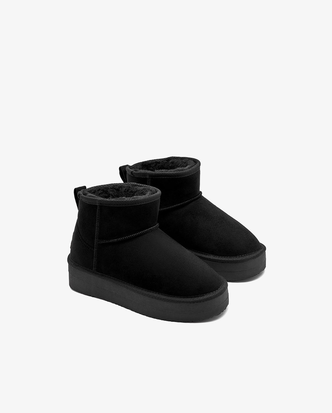 Imagen 2 de Botas australianas bajas de niña de microfibra con forro de pelo b&w - Conguitos - Negro Negro