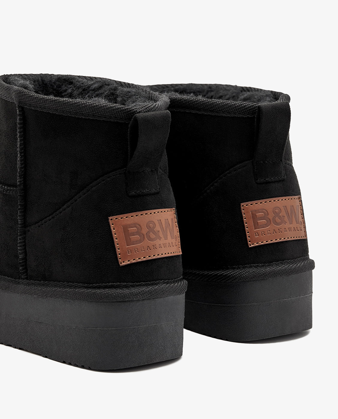 Imagen 4 de Botas australianas bajas de niña de microfibra con forro de pelo b&w - Conguitos - Negro Negro