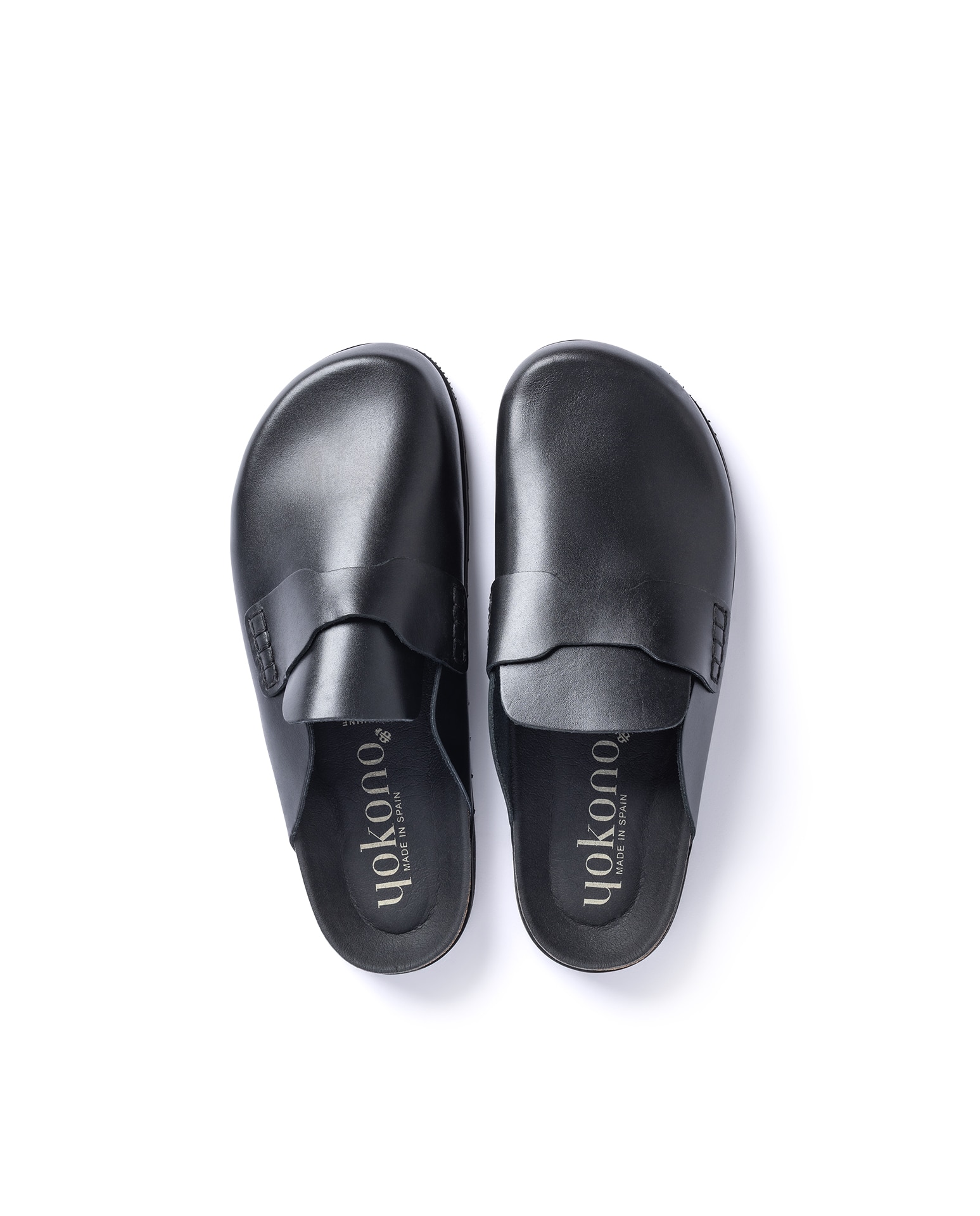 Zuecos de hombre de piel - Yokono - Negro Negro-3