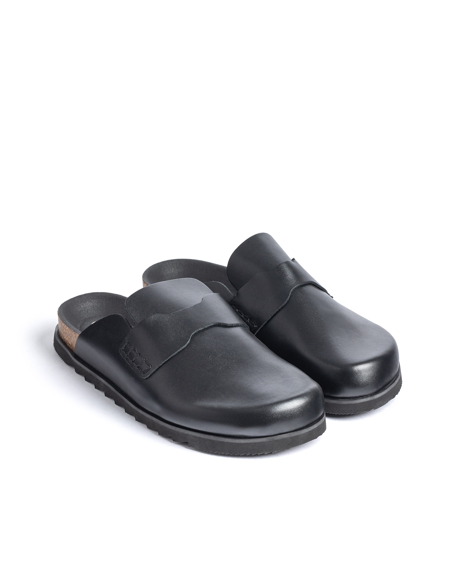 Zuecos de hombre de piel - Yokono - Negro Negro-2