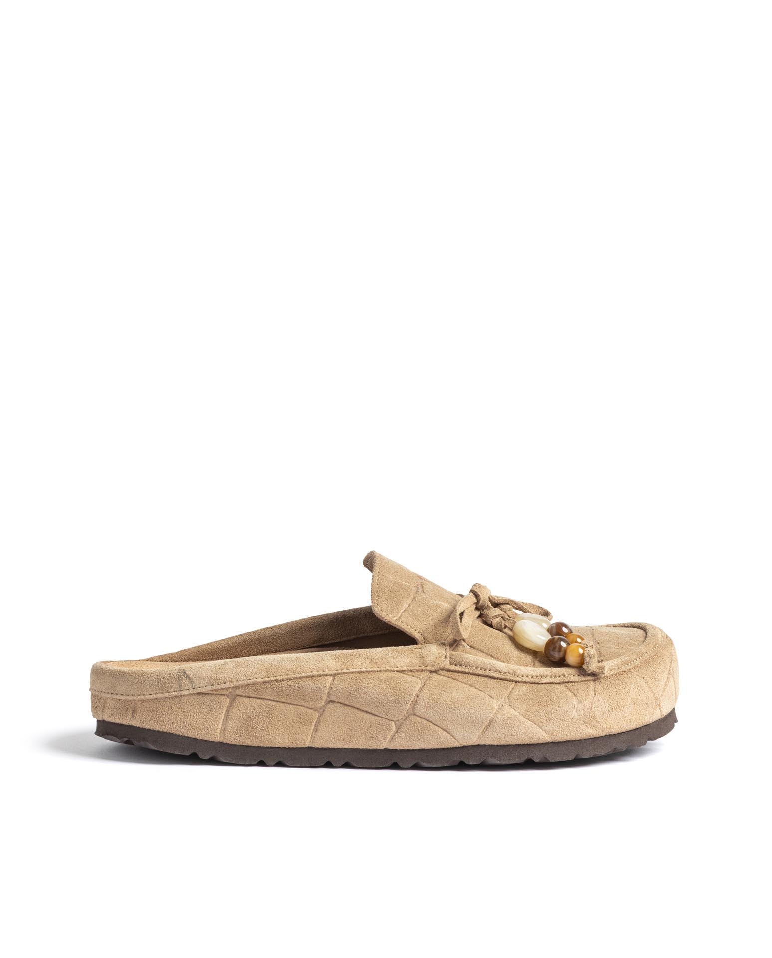 Zuecos planos de mujer de piel - Yokono - Beige Beige-1