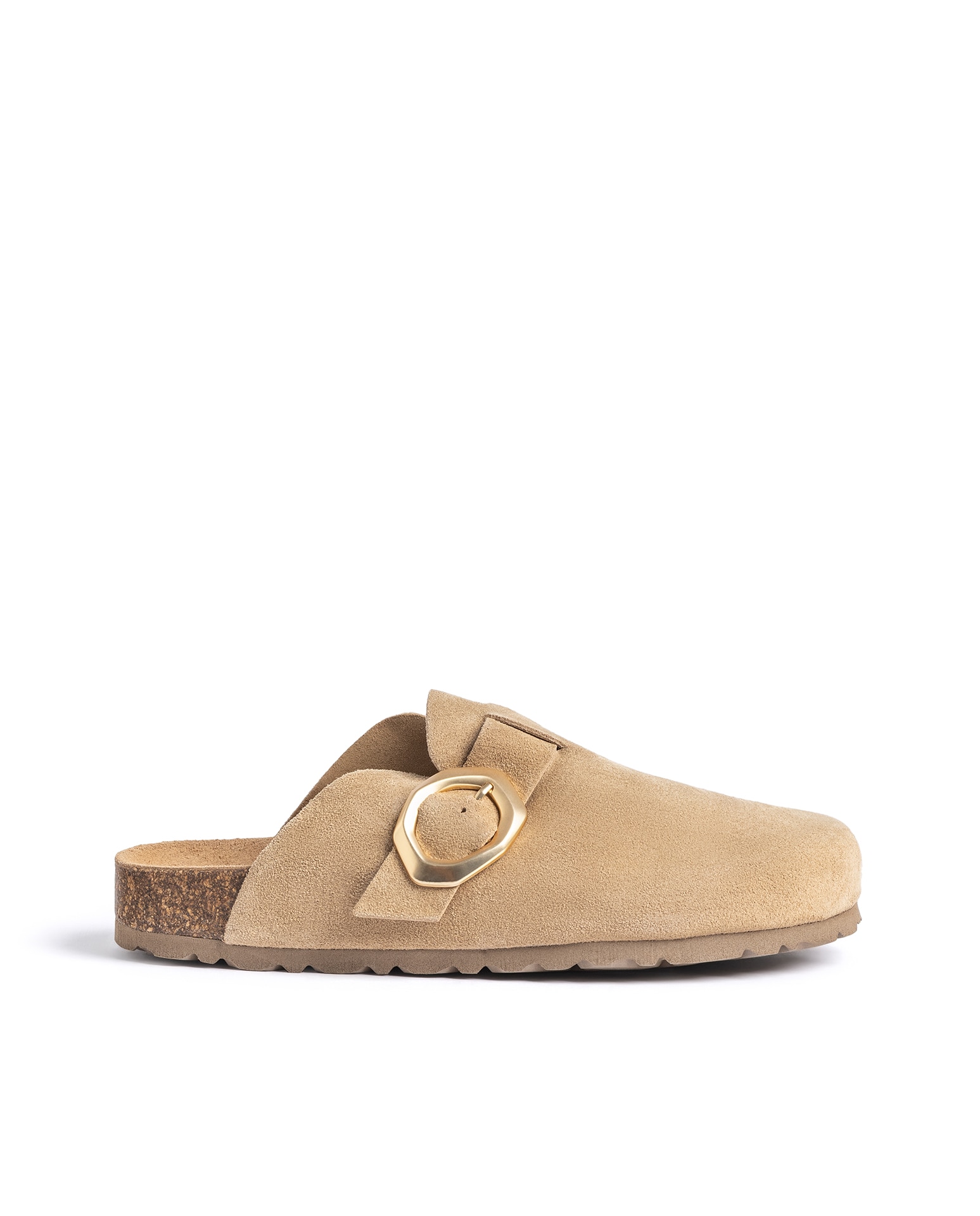 Zuecos planos de mujer de piel - Yokono - Beige Beige-1