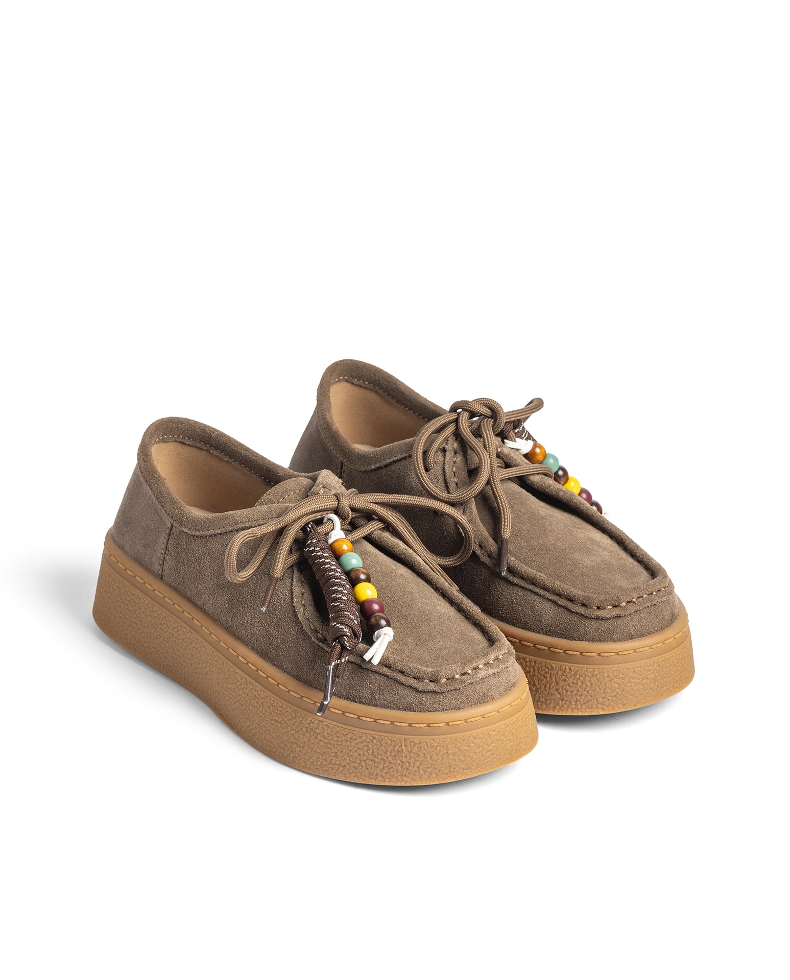 Zapatos de cordones de mujer de piel - Yokono - Marrón Marrón-2
