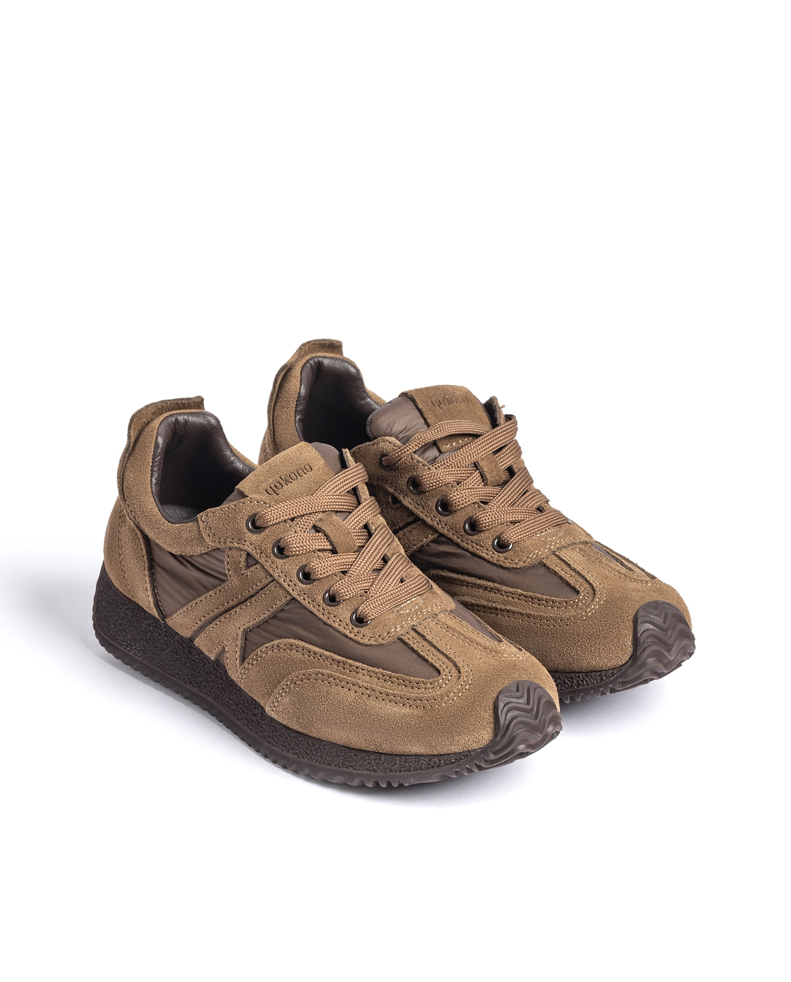 Zapatillas básicas de mujer de piel - Yokono - Marrón Marrón-1