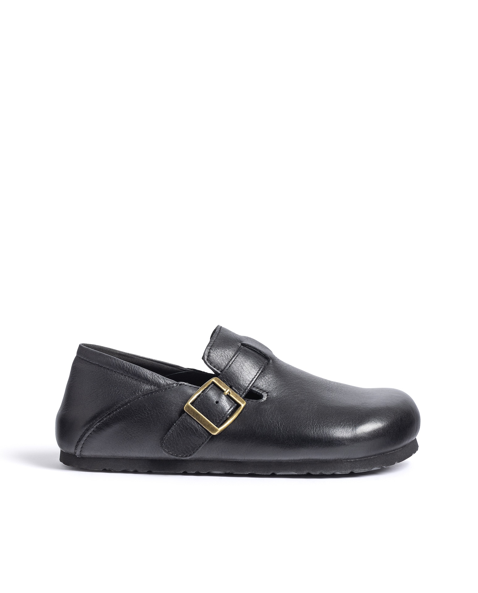 Zuecos planos de mujer de piel - Yokono - Negro Negro-1