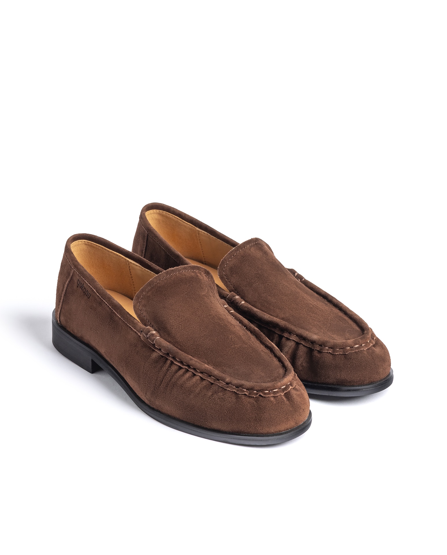 Mocasines planos de mujer de piel - Yokono - Marrón oscuro Marrón oscuro-2