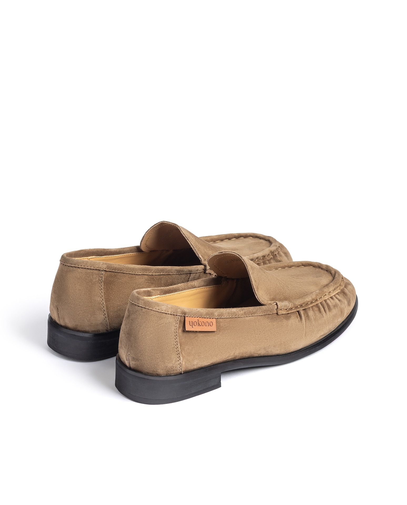 Mocasines planos de mujer de piel - Yokono - Marrón Marrón-4