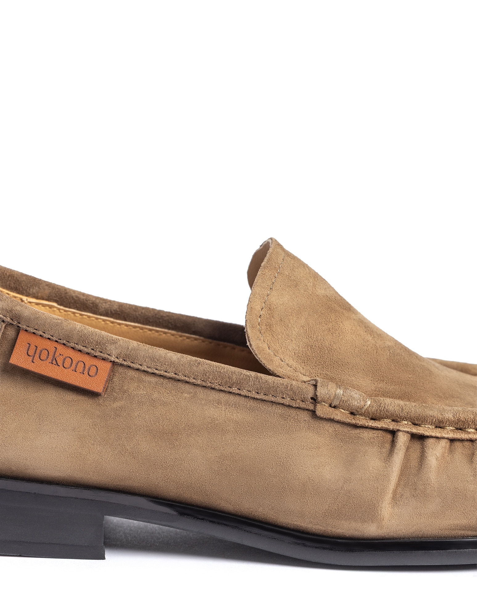 Mocasines planos de mujer de piel - Yokono - Marrón Marrón-5