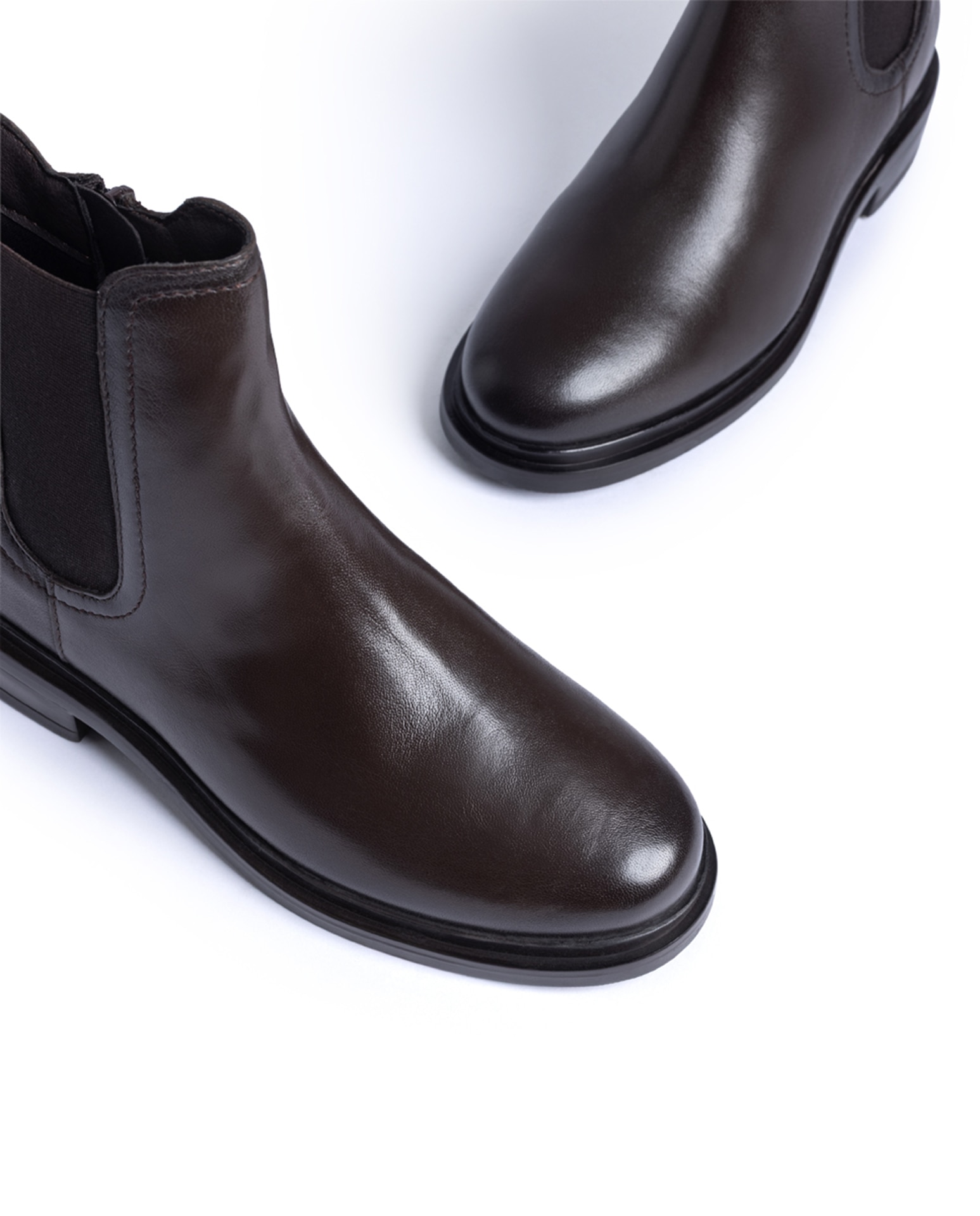 Imagen 3 de Botines chelsea de mujer de piel - Yokono - Marrón oscuro Marrón oscuro