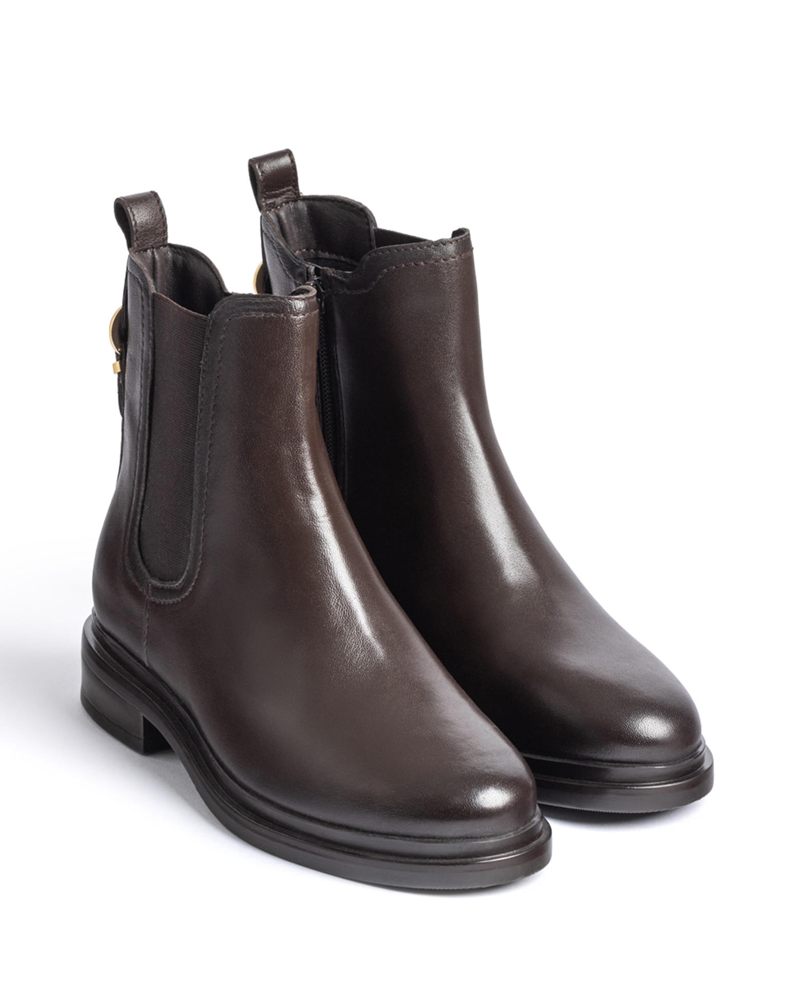 Imagen 2 de Botines chelsea de mujer de piel - Yokono - Marrón oscuro Marrón oscuro