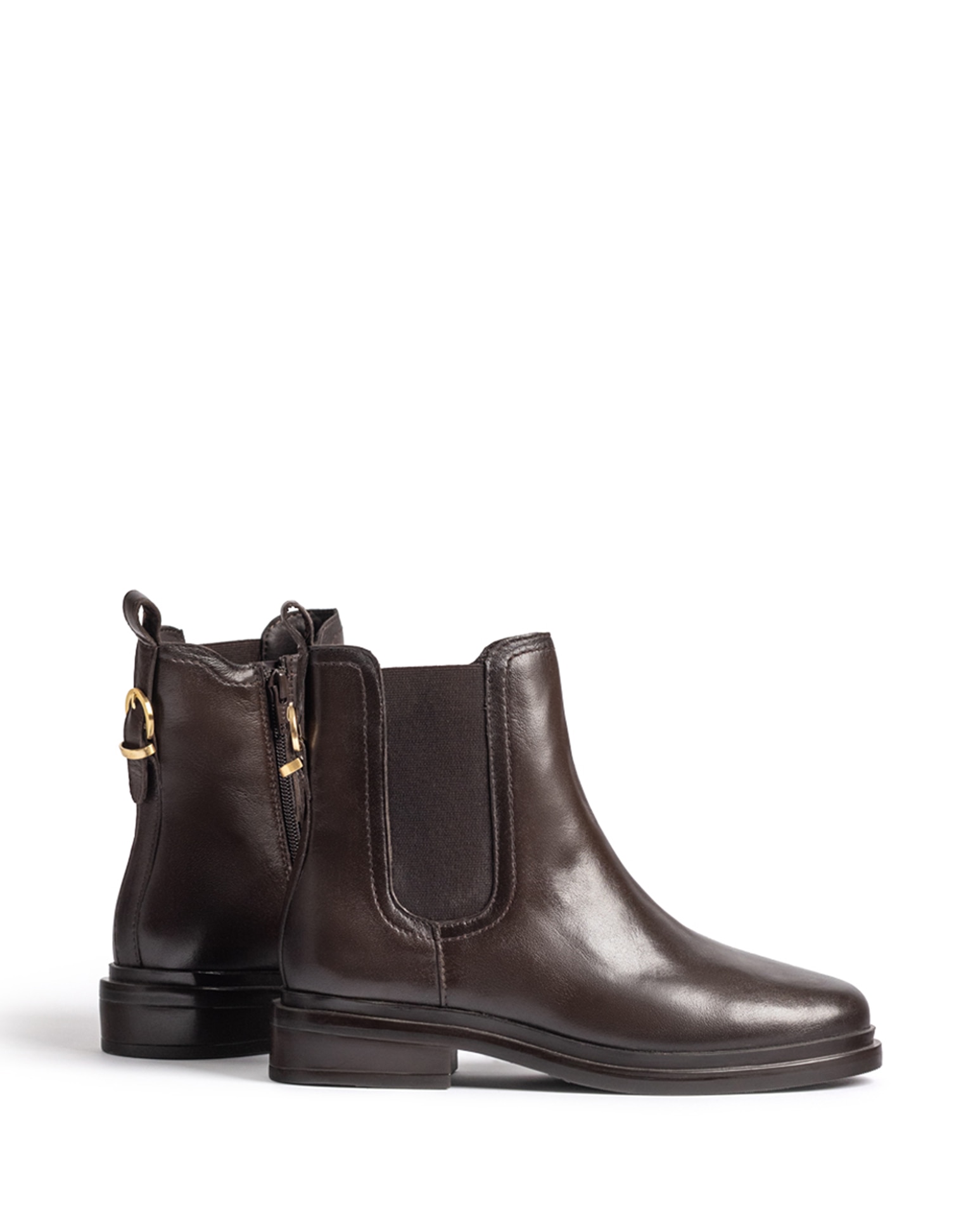 Imagen 5 de Botines chelsea de mujer de piel - Yokono - Marrón oscuro Marrón oscuro