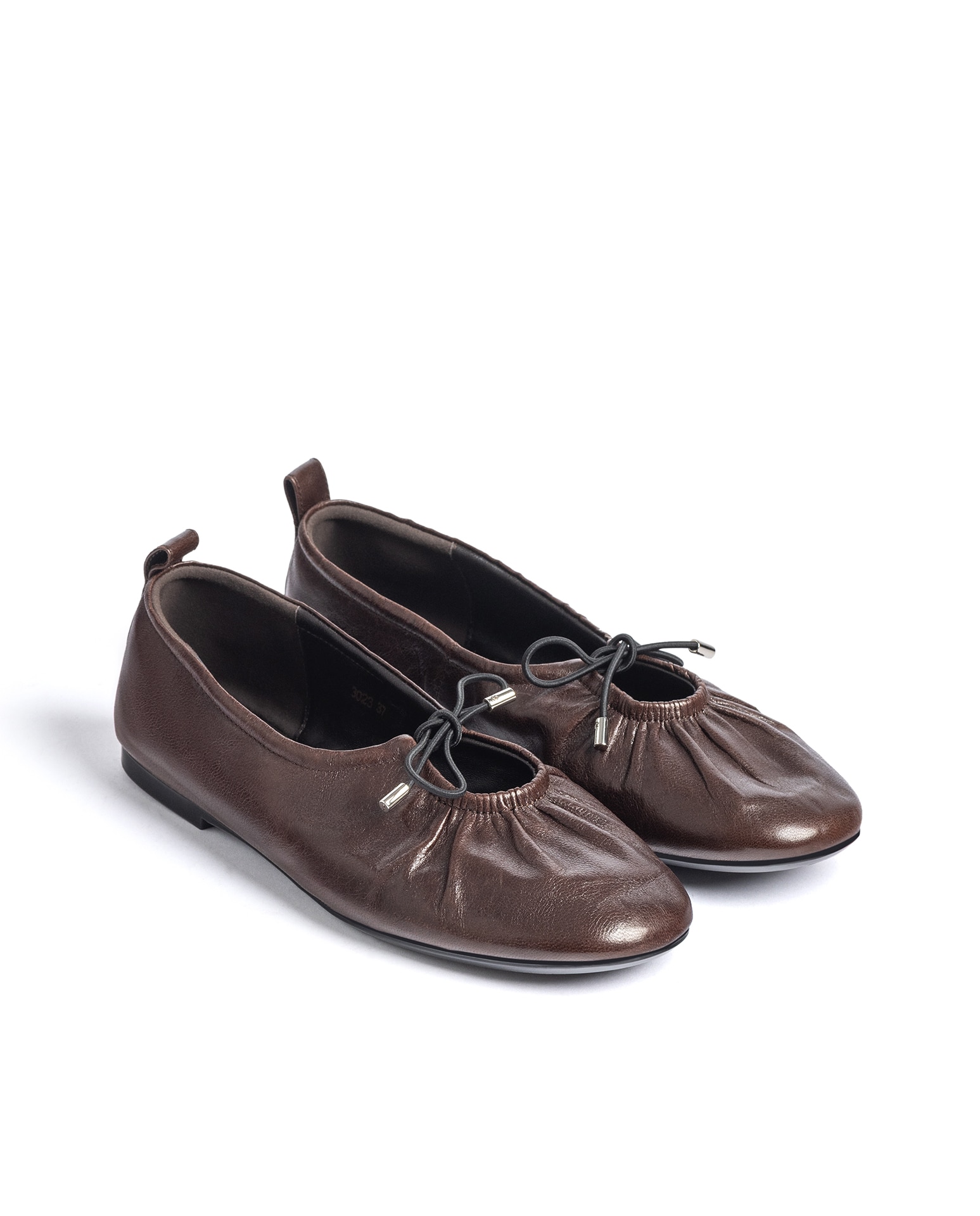 Bailarinas planas de mujer de piel - Yokono - Marrón oscuro Marrón oscuro-1
