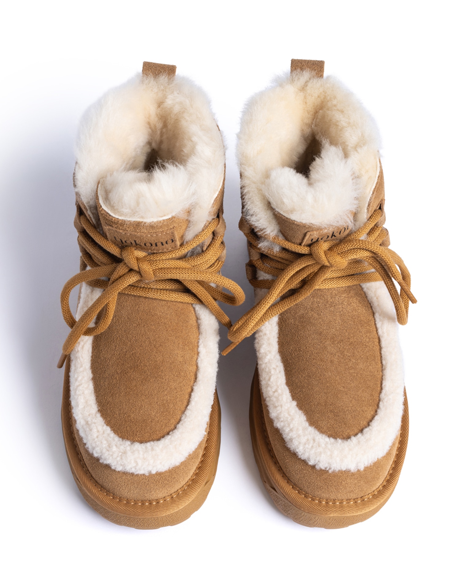 Botas de pelo de mujer de piel - Yokono - Marrón Marrón-3