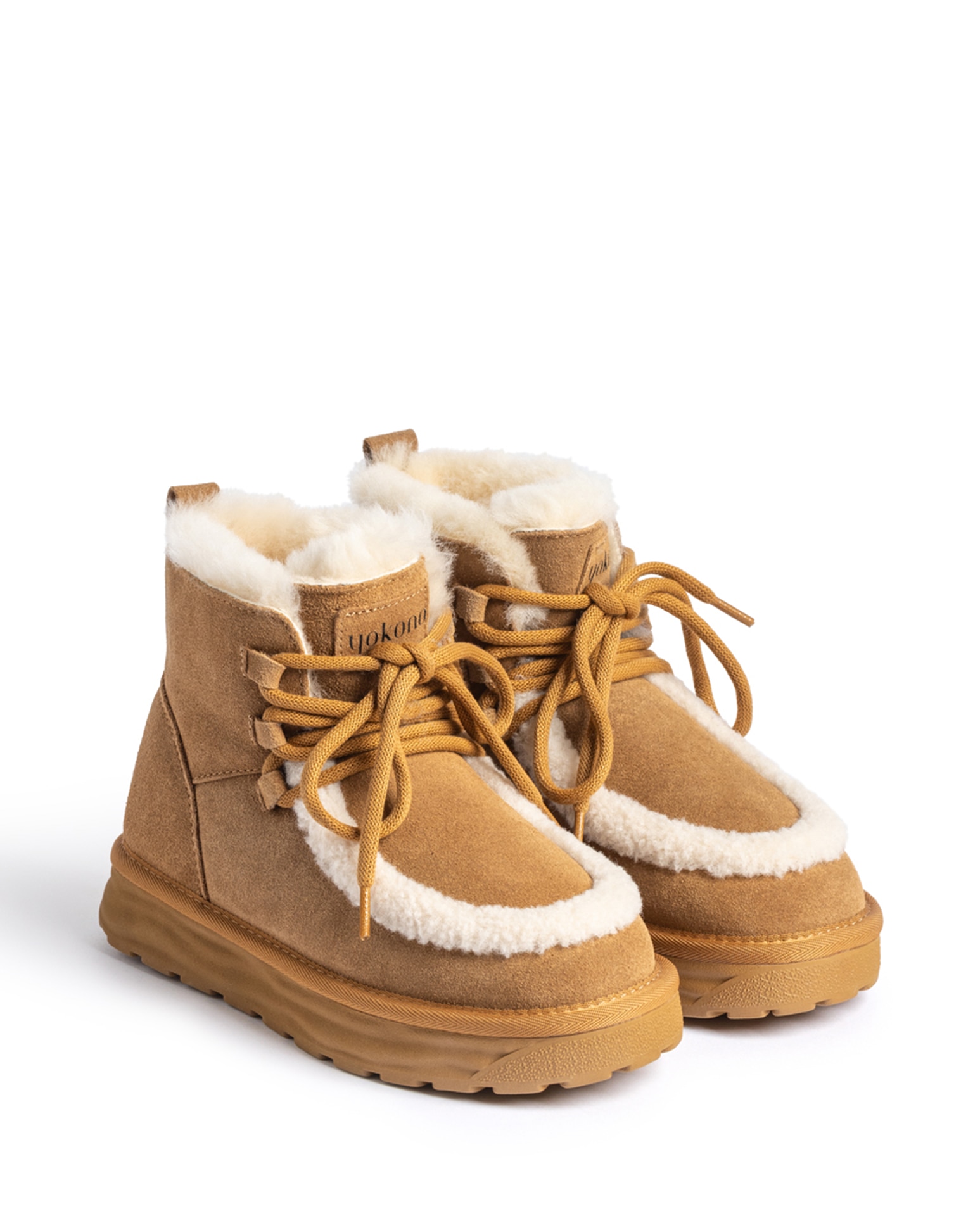 Botas de pelo de mujer de piel - Yokono - Marrón Marrón-2