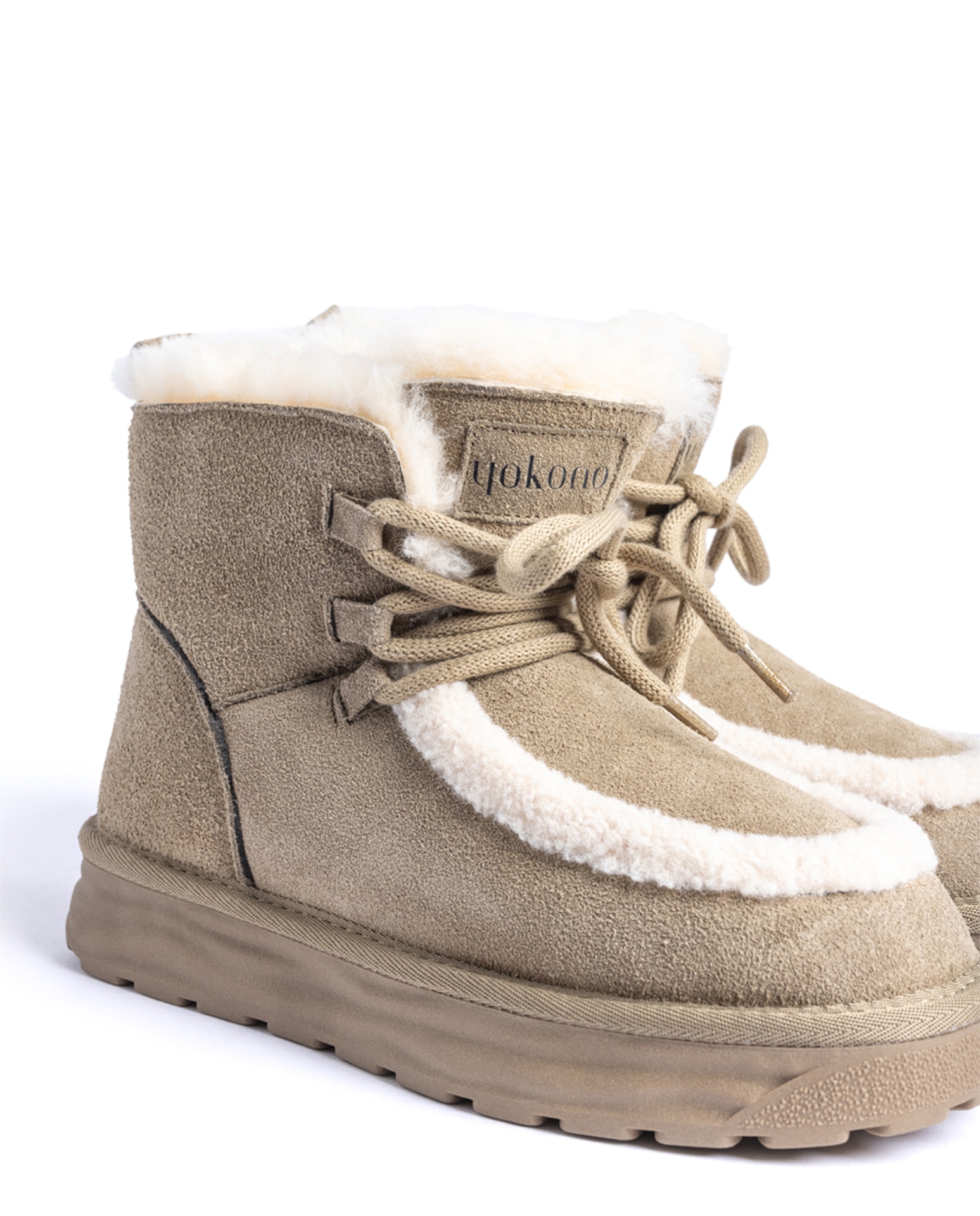 Botas de pelo de mujer de piel - Yokono - Piedra Piedra-4