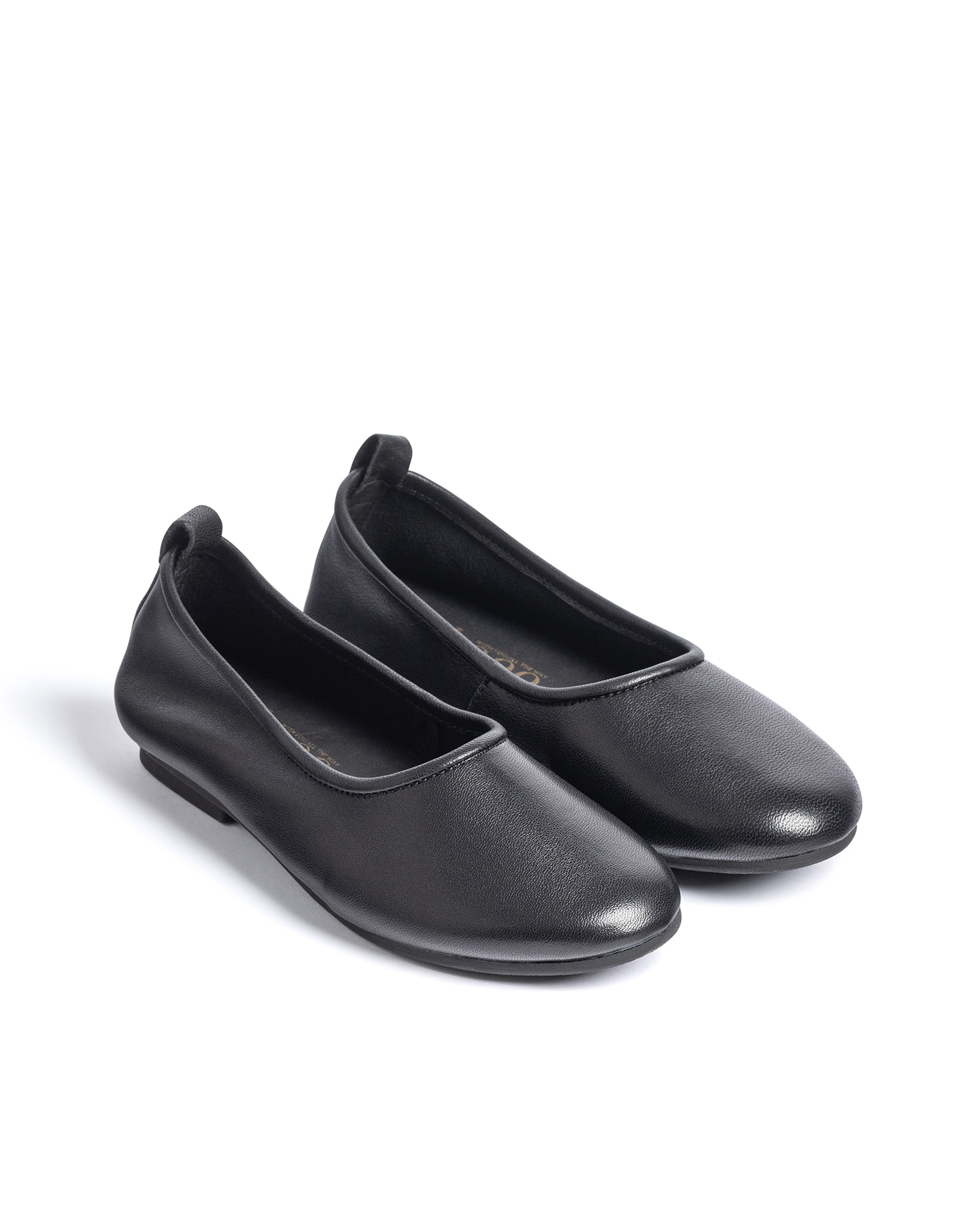 Bailarinas planas de mujer de piel - Yokono - Verde Negro-2