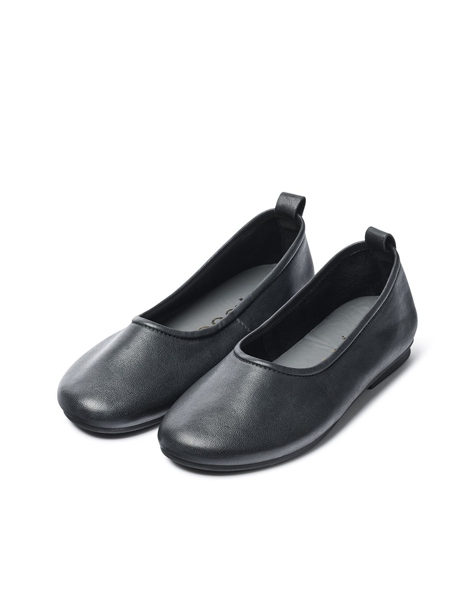 Bailarinas planas de mujer de piel - Yokono - Verde Negro-6