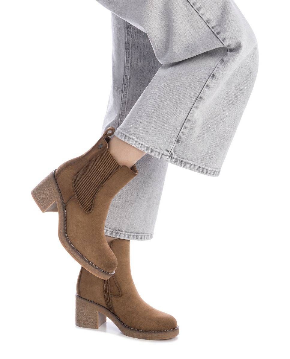 Botines de mujer con cremallera - Refresh - Marrón Marrón-2