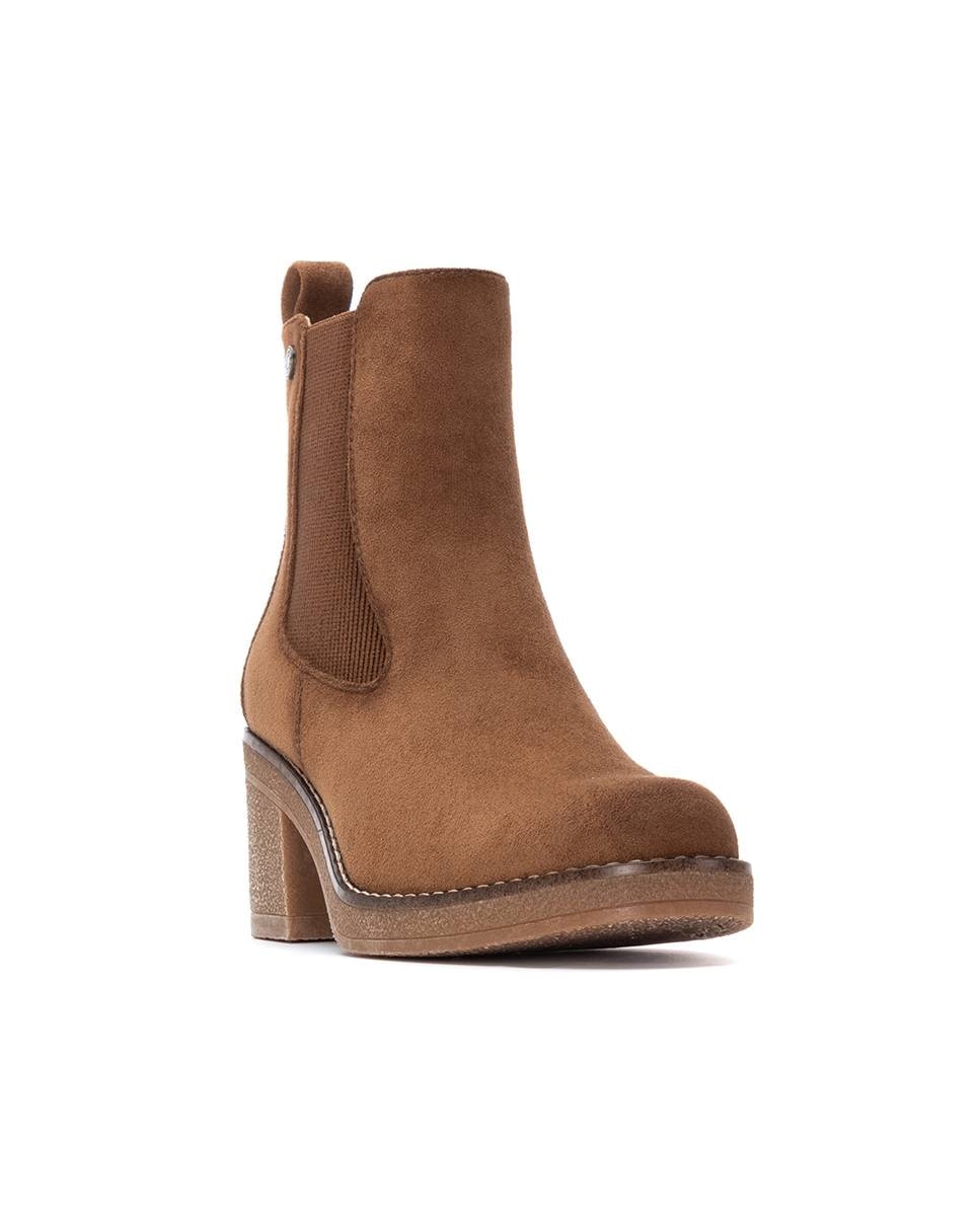 Botines de mujer con cremallera - Refresh - Marrón Marrón-3